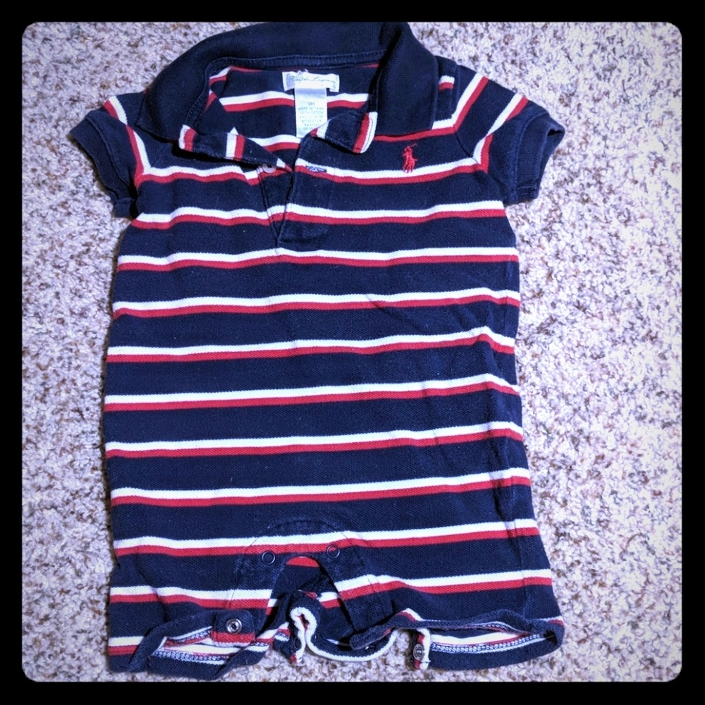 Ralph Lauren 9M polo onesie